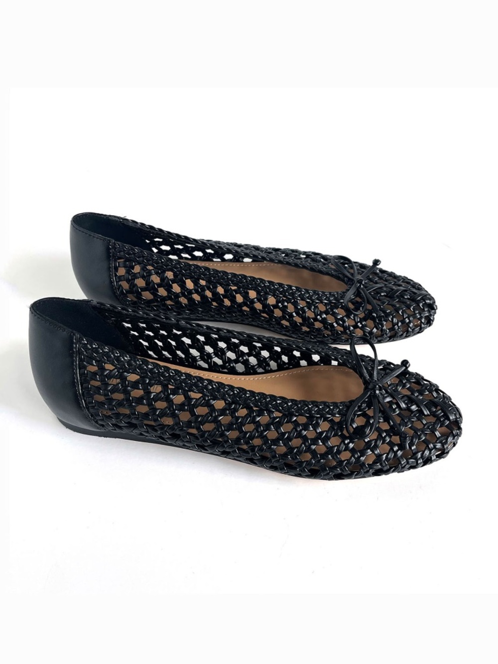 Calvin Klein Women's "Zatoria" Black Woven Ballet Flats Size: 6